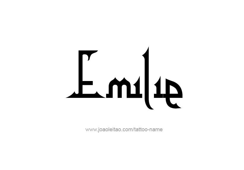 Tattoo Design Name Emilie   