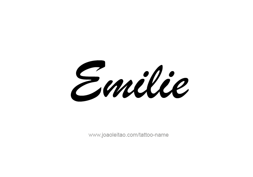 Tattoo Design Name Emilie   