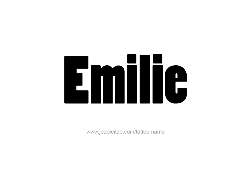 Tattoo Design Name Emilie   