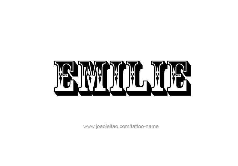 Tattoo Design Name Emilie   