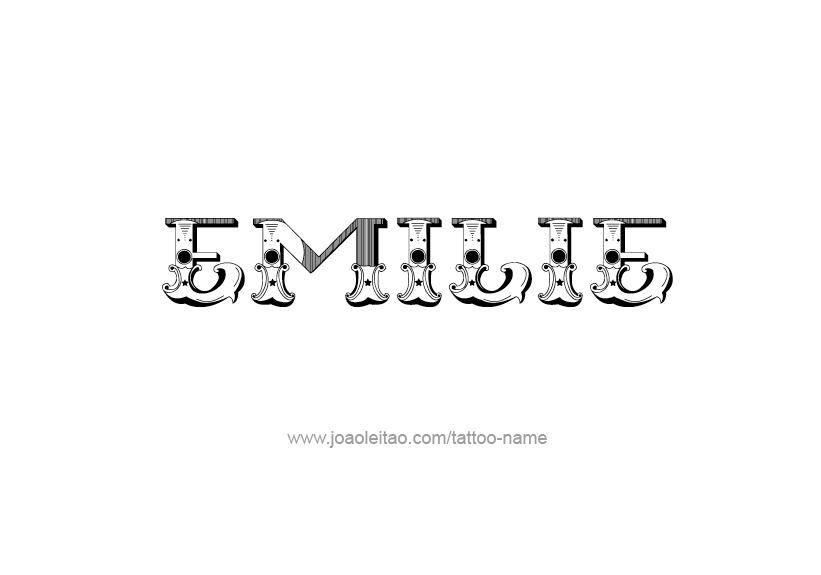 Tattoo Design Name Emilie   