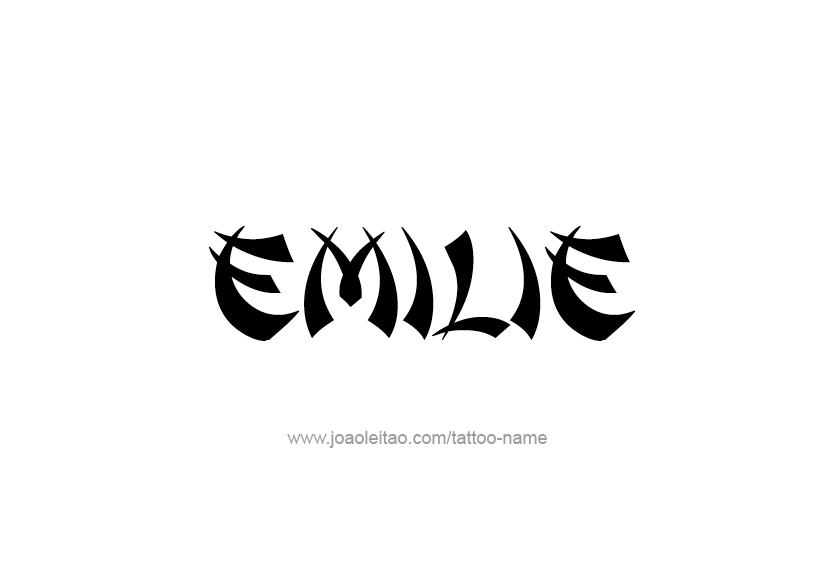 Tattoo Design Name Emilie   