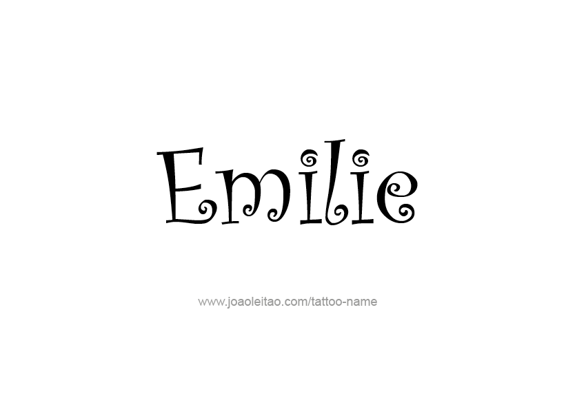 Tattoo Design Name Emilie   