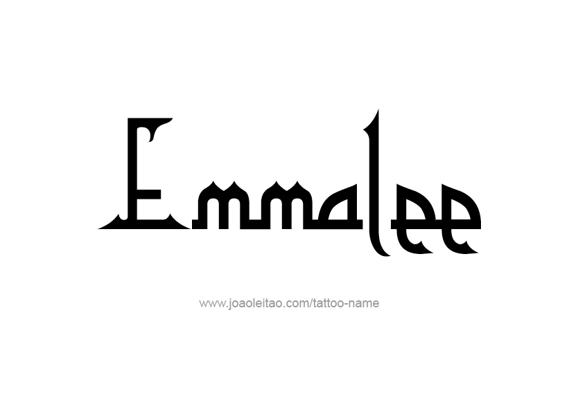 Tattoo Design Name Emmalee   