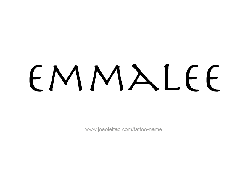 Tattoo Design Name Emmalee   