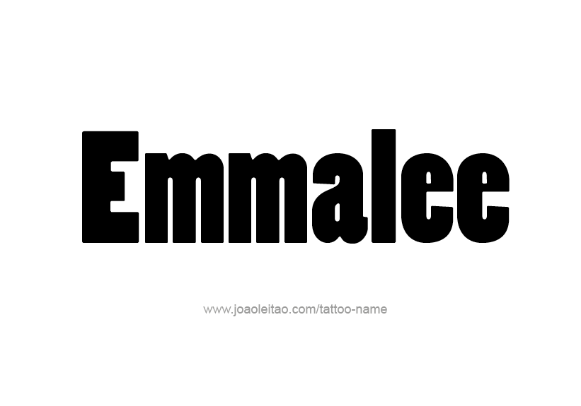 Tattoo Design Name Emmalee   