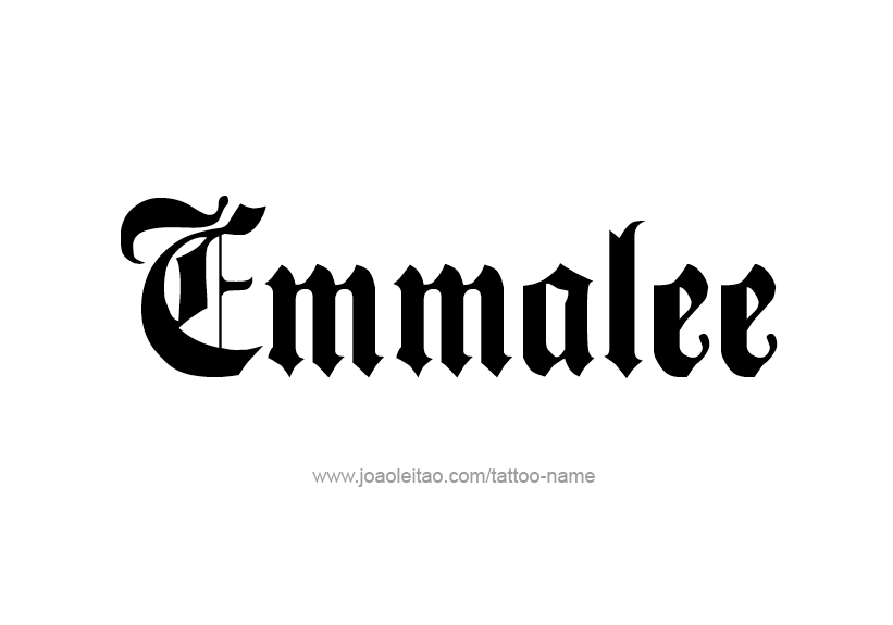 Tattoo Design Name Emmalee   