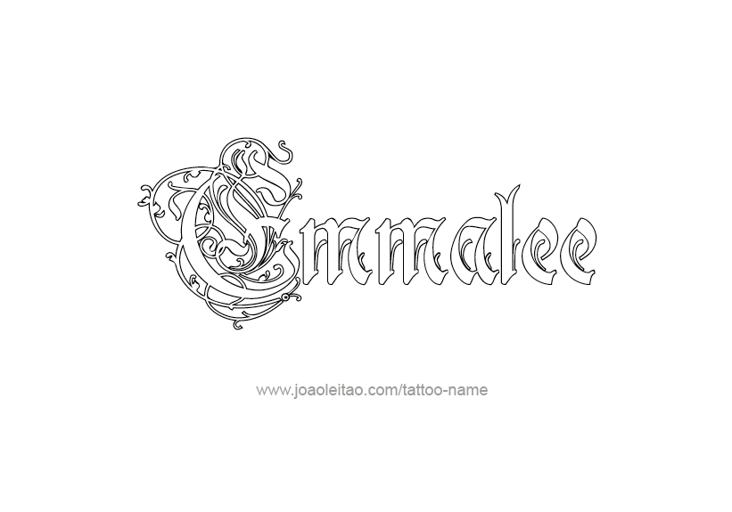 Tattoo Design Name Emmalee   