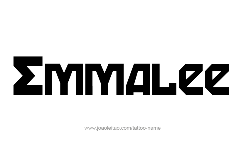 Tattoo Design Name Emmalee   