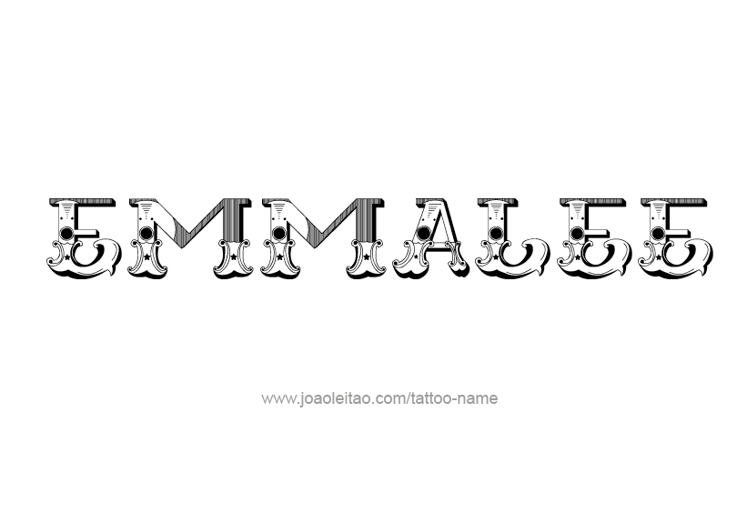 Tattoo Design Name Emmalee   