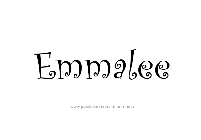 Tattoo Design Name Emmalee   