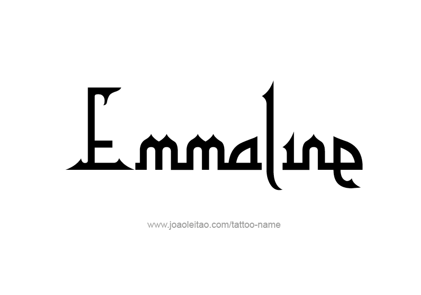 Tattoo Design Name Emmaline   