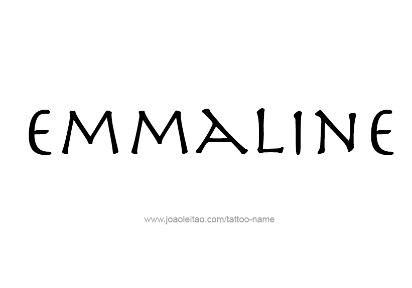 Tattoo Design Name Emmaline   