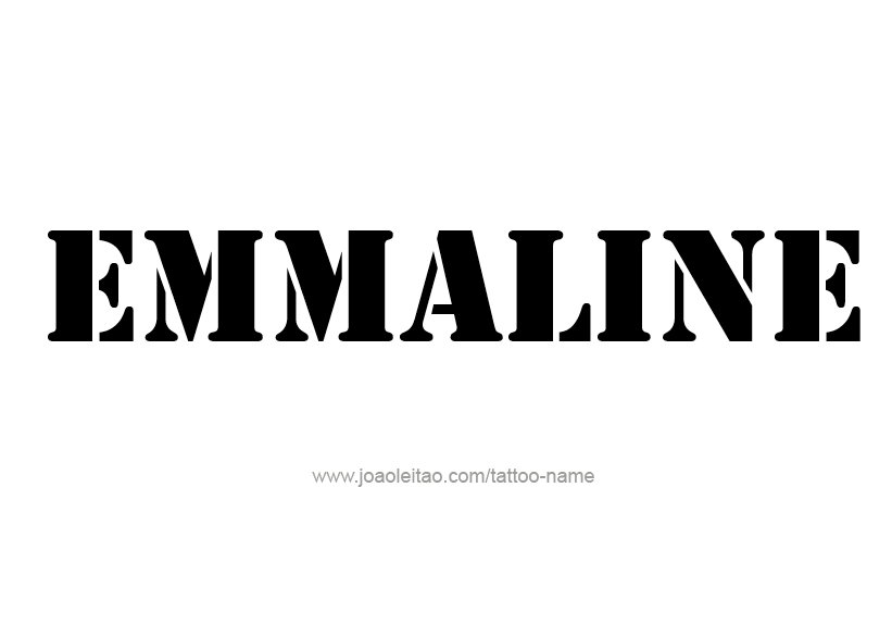 Tattoo Design Name Emmaline   