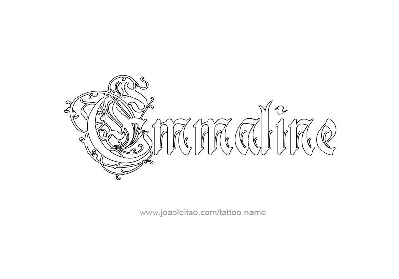 Tattoo Design Name Emmaline   
