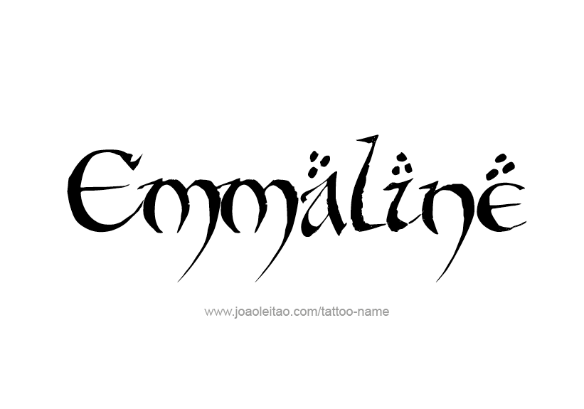 Tattoo Design Name Emmaline   