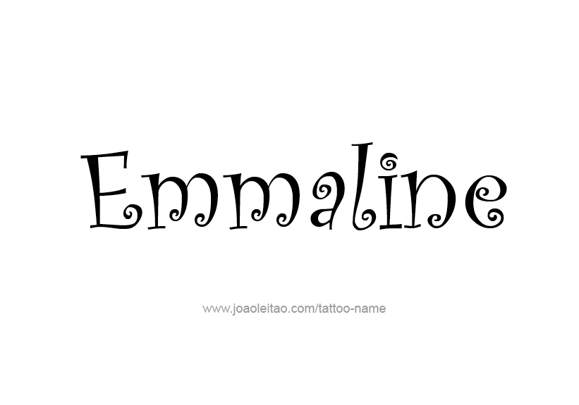 Tattoo Design Name Emmaline   