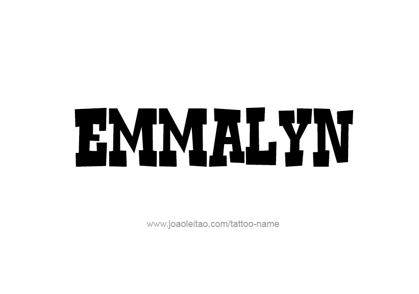 Tattoo Design Name Emmalyn   