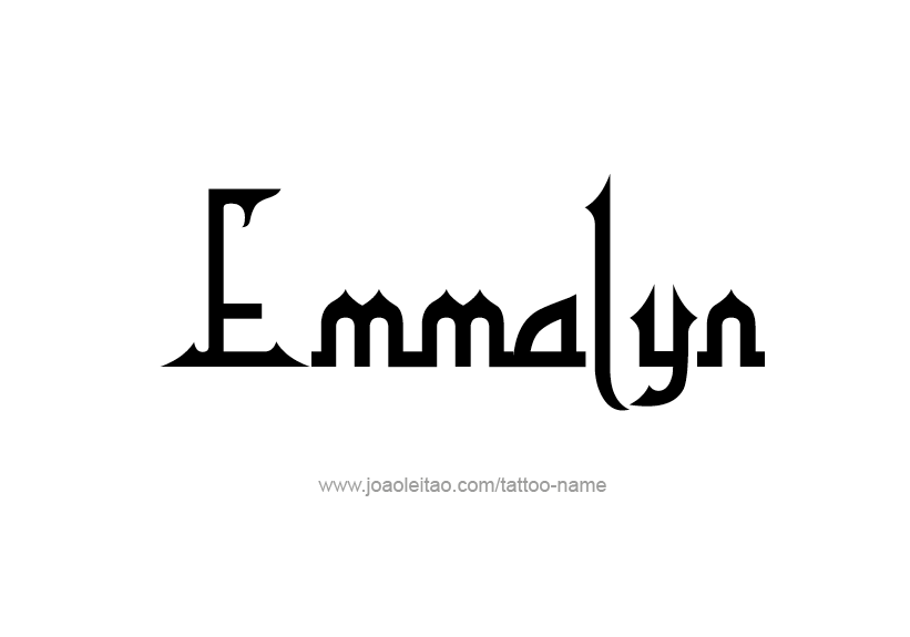 Tattoo Design Name Emmalyn   