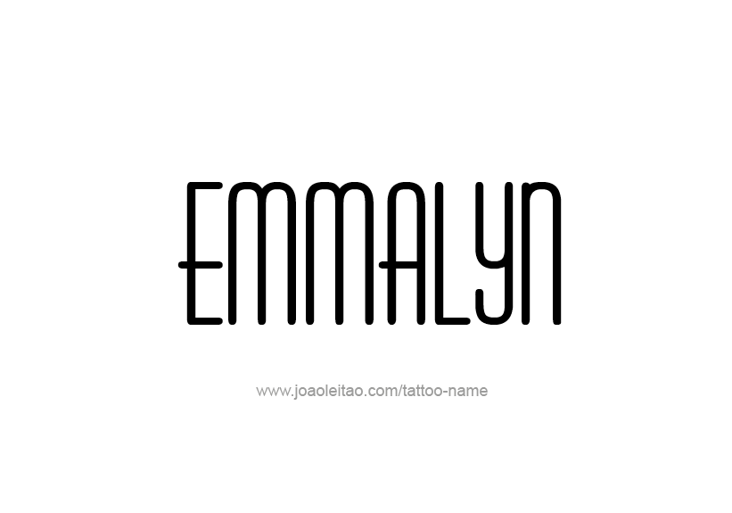 Tattoo Design Name Emmalyn   