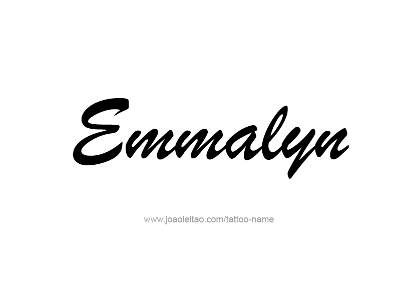 Tattoo Design Name Emmalyn   