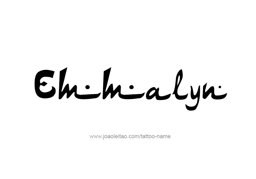 Tattoo Design Name Emmalyn   