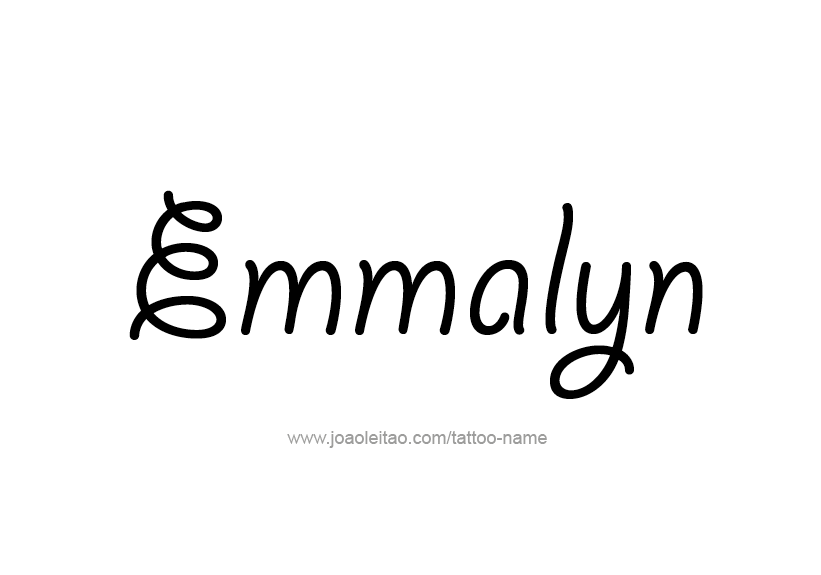 Tattoo Design Name Emmalyn   