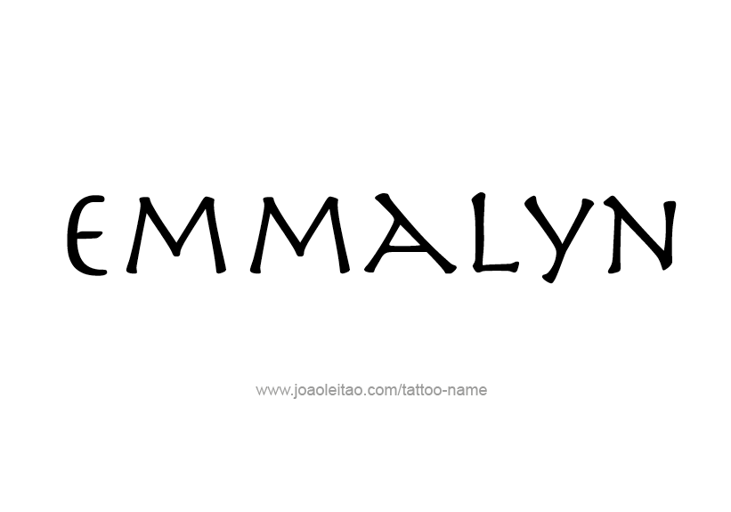 Tattoo Design Name Emmalyn   