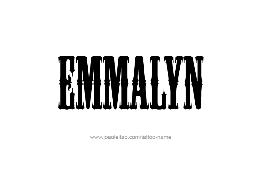 Tattoo Design Name Emmalyn   