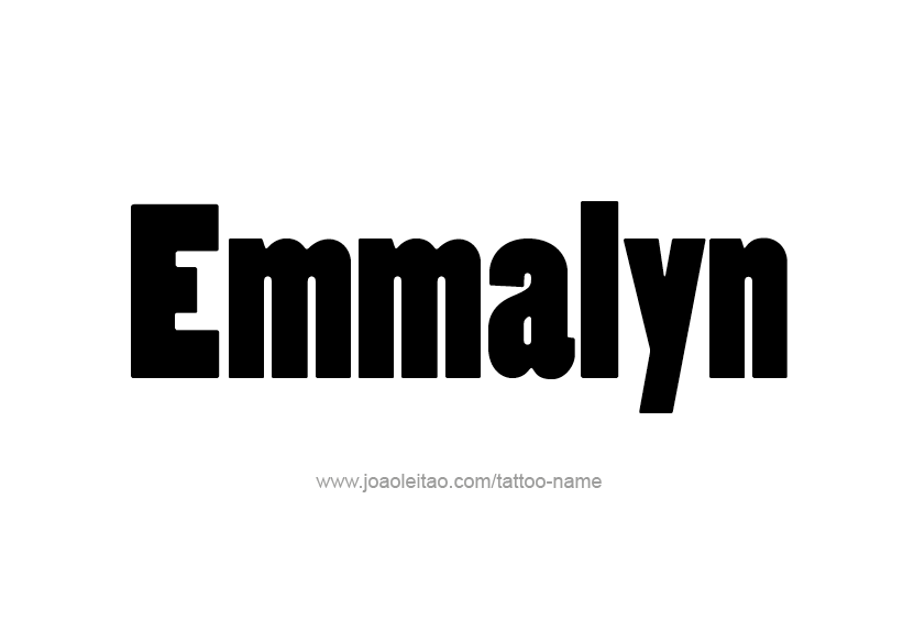 Tattoo Design Name Emmalyn   