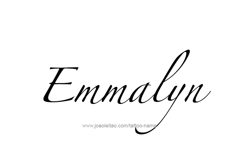 Tattoo Design Name Emmalyn   