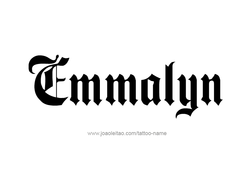 Tattoo Design Name Emmalyn   