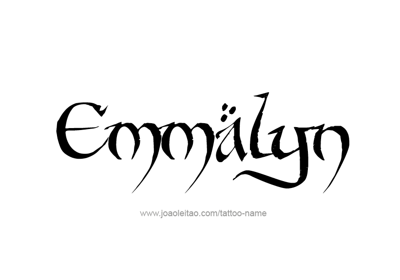 Tattoo Design Name Emmalyn   