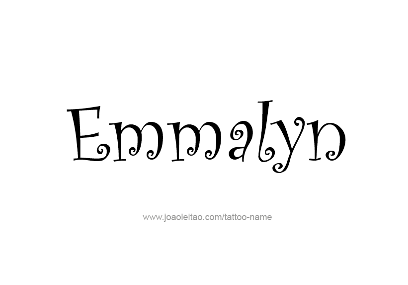 Tattoo Design Name Emmalyn   