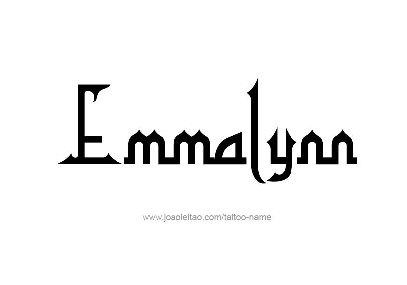 Tattoo Design Name Emmalynn   