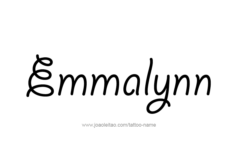 Tattoo Design Name Emmalynn   