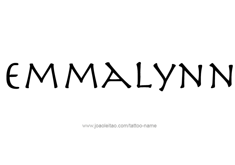 Tattoo Design Name Emmalynn   