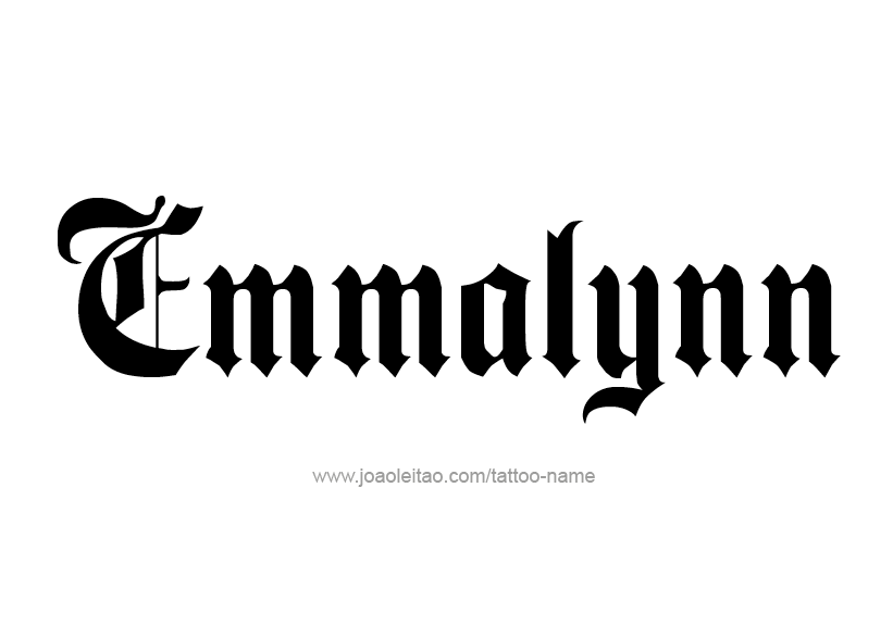 Tattoo Design Name Emmalynn   