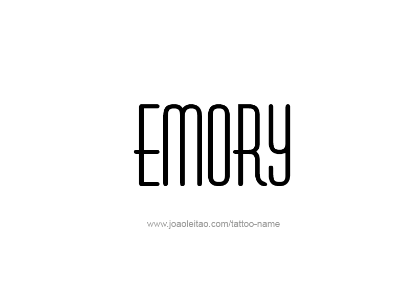 Tattoo Design Name Emory   