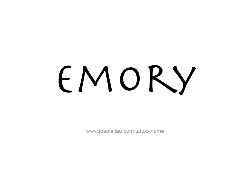 Tattoo Design Name Emory   