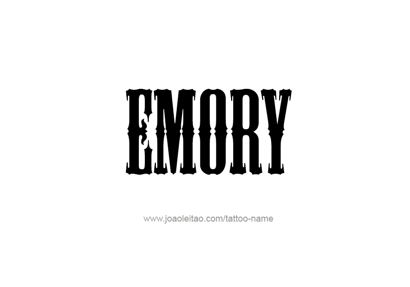 Tattoo Design Name Emory   