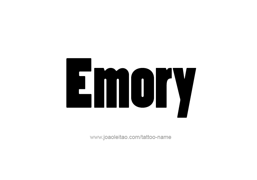 Tattoo Design Name Emory   