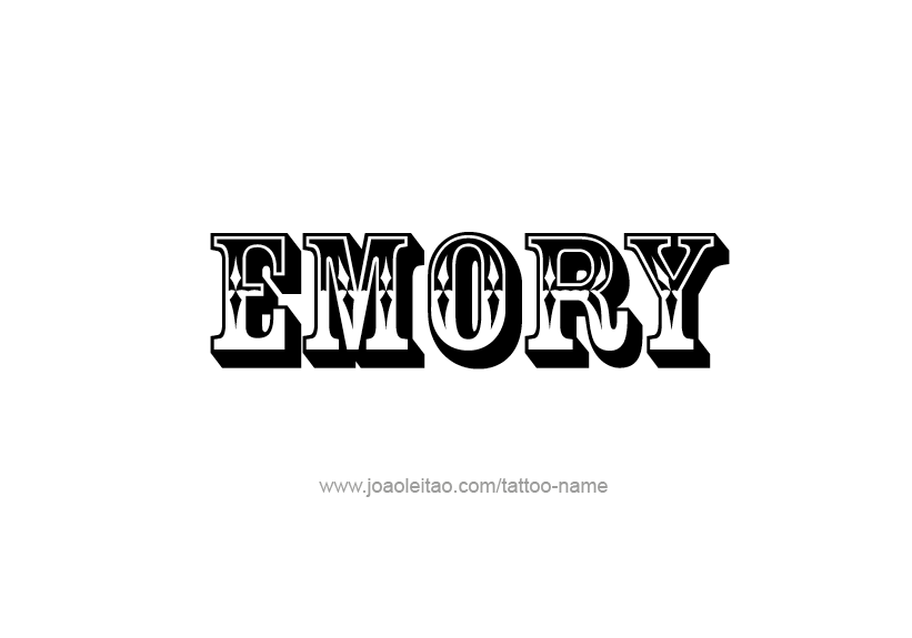 Tattoo Design Name Emory   