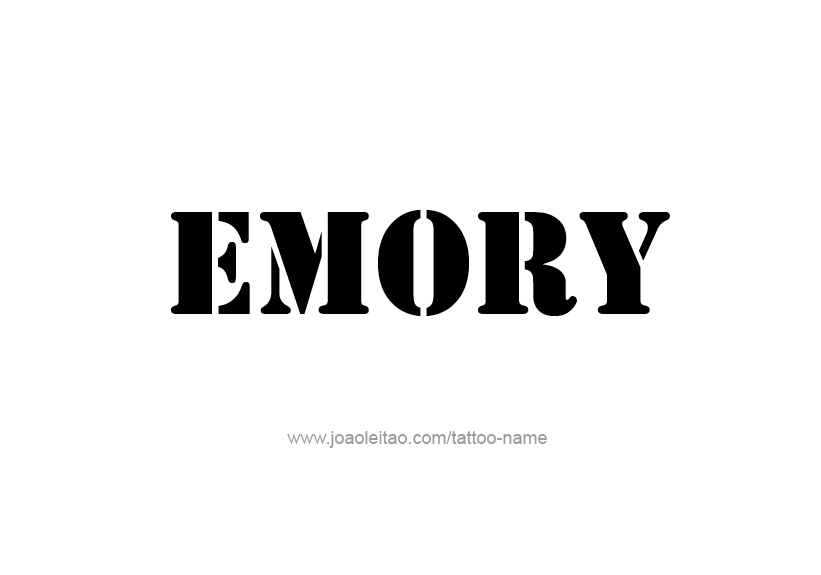 Tattoo Design Name Emory   