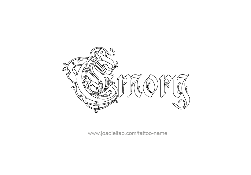 Tattoo Design Name Emory   