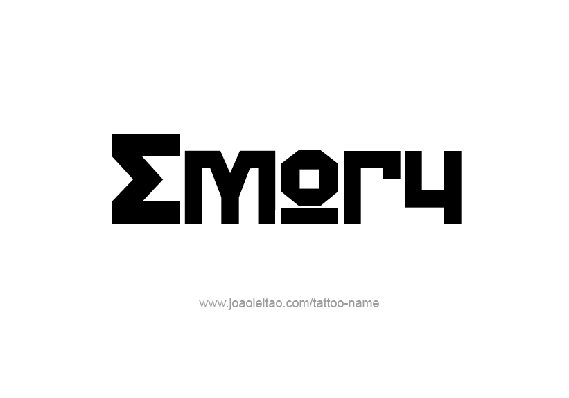 Tattoo Design Name Emory   