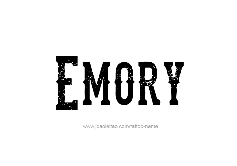 Tattoo Design Name Emory   