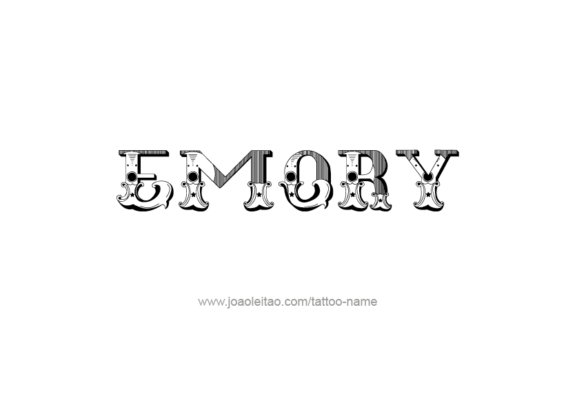 Tattoo Design Name Emory   