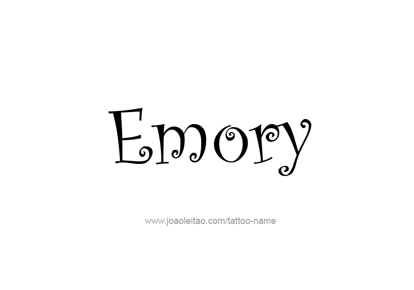 Tattoo Design Name Emory   