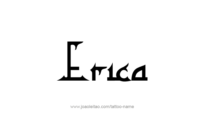 Tattoo Design Name Erica   